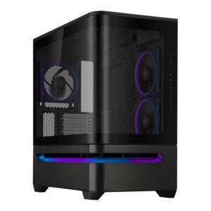 Asus Prime AP202 ARGB Curved Tempered Glass Micro-ATX Chassis – Black - TauTech South Africa