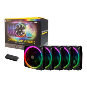 Antec Prizm 120 ARGB Case Fan 5 Pack + Controller - Black - TauTech South Africa