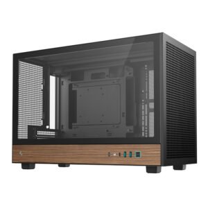 DeepCool CH260 Wood mATX Gaming Chassis - Black - TauTech South Africa