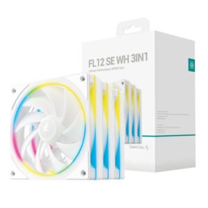 DeepCool FL12 SE 3-in-1 ARGB 120mm Fan 3 Pack - White - TauTech South Africa