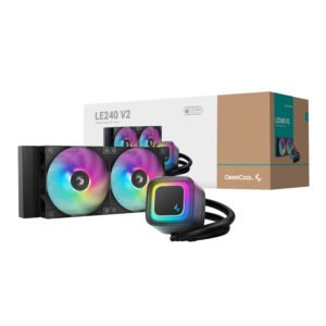 DeepCool LE240 V2 240mm ARGB AIO CPU Liquid Cooler - Black - TauTech South Africa