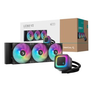 DeepCool LE360 V2 ARGB 360mm AIO Liquid Cooler - Black - TauTech South Africa