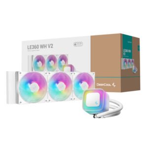 DeepCool LE360 V2 ARGB 360mm AIO Liquid Cooler - White - TauTech South Africa