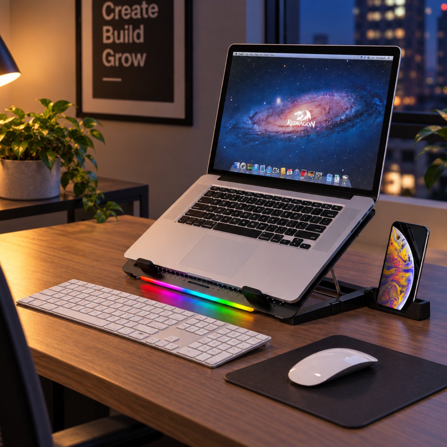 REDRAGON Dual USB 5 Fan RGB Gaming Notebook Stand - Image 11