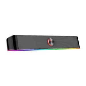 REDRAGON 2.0 Sound Bar ADIEMUS 2 x 3W RGB USB|Aux PC Gaming Speaker - Black - TauTech South Africa