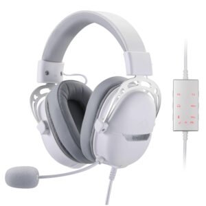 REDRAGON Over-Ear AURORA Gaming Headset - White - TauTech South Africa