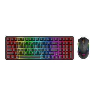 Redragon S162 RGB 3-Mode Wireless Mechanical Gaming Keyboard and Mouse Combo - Black - TauTech South Africa