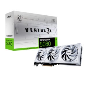 MSI GeForce RTX 5080 VENTUS 3X OC 16GB GDDR7 Graphics Card - White - TauTech South Africa