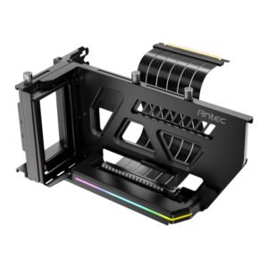 Antec SHIFT ARGB Vertical GPU Bracket with PCIe 4.0 Riser Cable - Black - TauTech South Africa