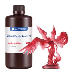 Anycubic Water Wash Resin 2.0 – Translucent Red - TauTech South Africa