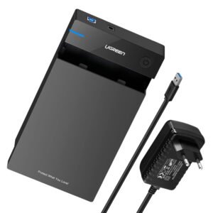 UGREEN 3.5" SATA Hard Drive USB 3.0 Enclosure 5Gbps – Black - TauTech South Africa