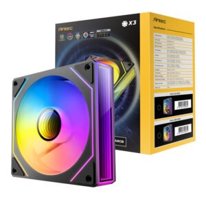 Antec VISION PWM 120mm ARGB Reverse Infinity Mirror Case Fan 3 Pack Black - TauTech South Africa