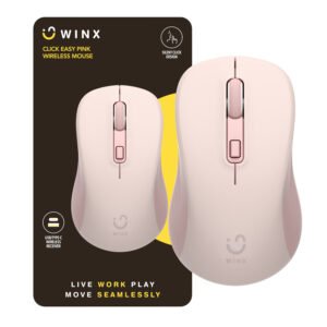 WINX CLICK Easy 1600DPI 2.4GHz Wireless Mouse - Pink - TauTech South Africa