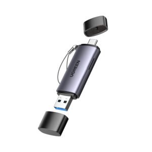 UGREEN CM185-50706 2-in-1 OTG Card Reader | Type-C | USB-A - Silver - TauTech South Africa