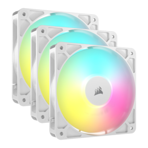 Corsair RS120 ARGB 120mm PWM Fans Triple Pack - White - TauTech South Africa