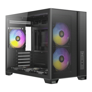 Antec FLUX M Micro-ATX Mini-Tower Gaming Chassis - Black - TauTech South Africa