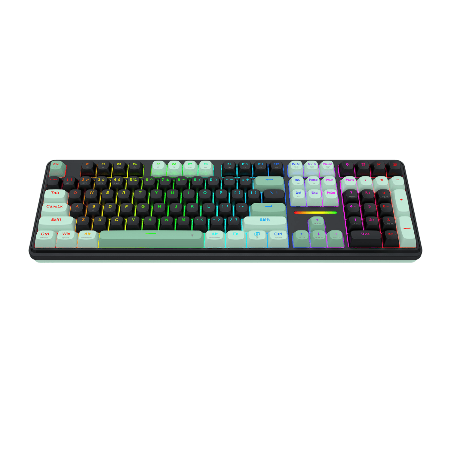 Redragon K745 PRO ANTONIUM RGB Wireless Mechanical Gaming Keyboard - Black/Green - Image 4