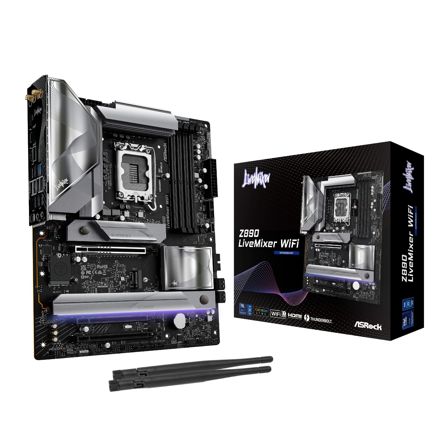 ASRock Z890 LiveMixer Wi-Fi Intel LGA 1851 ATX Gaming Motherboard